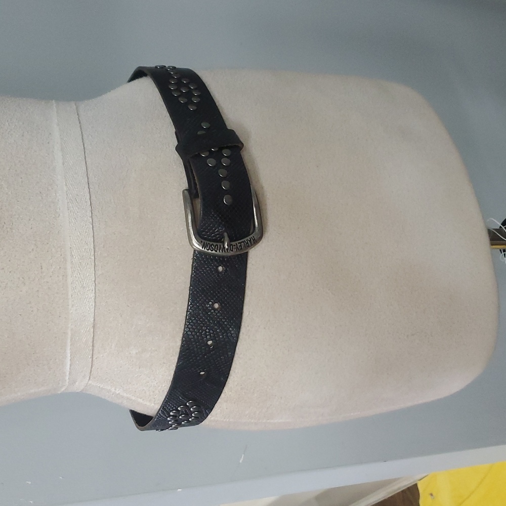 HARLEY DAVIDSON STUDDED SNAKE BELT BLINGED OUT SIZE SMALL 37" LONG